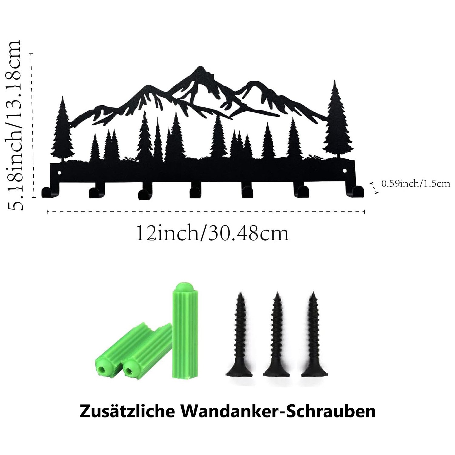 Auledio Schlüsselbrett Metall-Schlüsselhalter – 7/8 Haken günstig online kaufen
