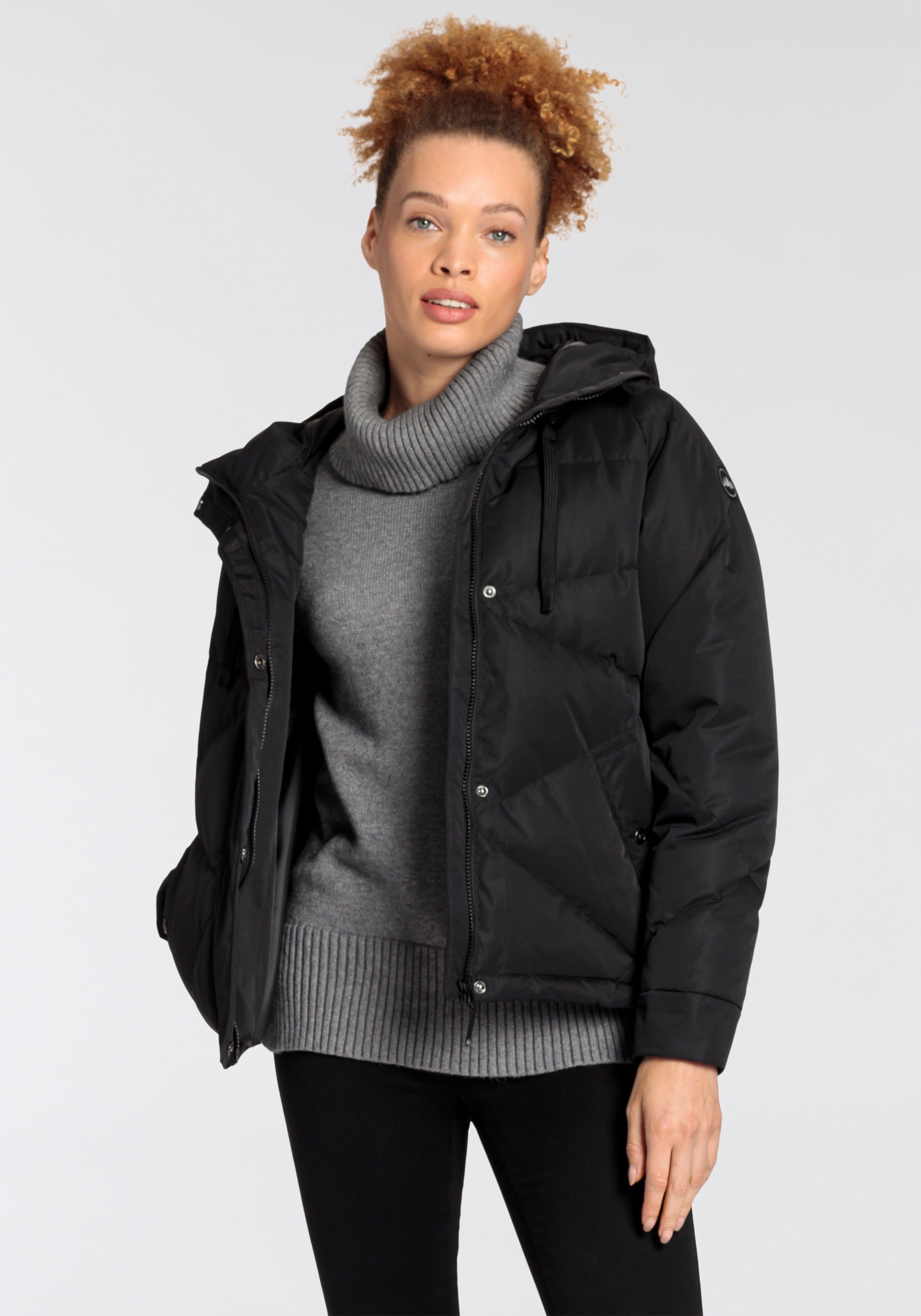 Polarino Daunenjacke im Oversize Fit schwarz