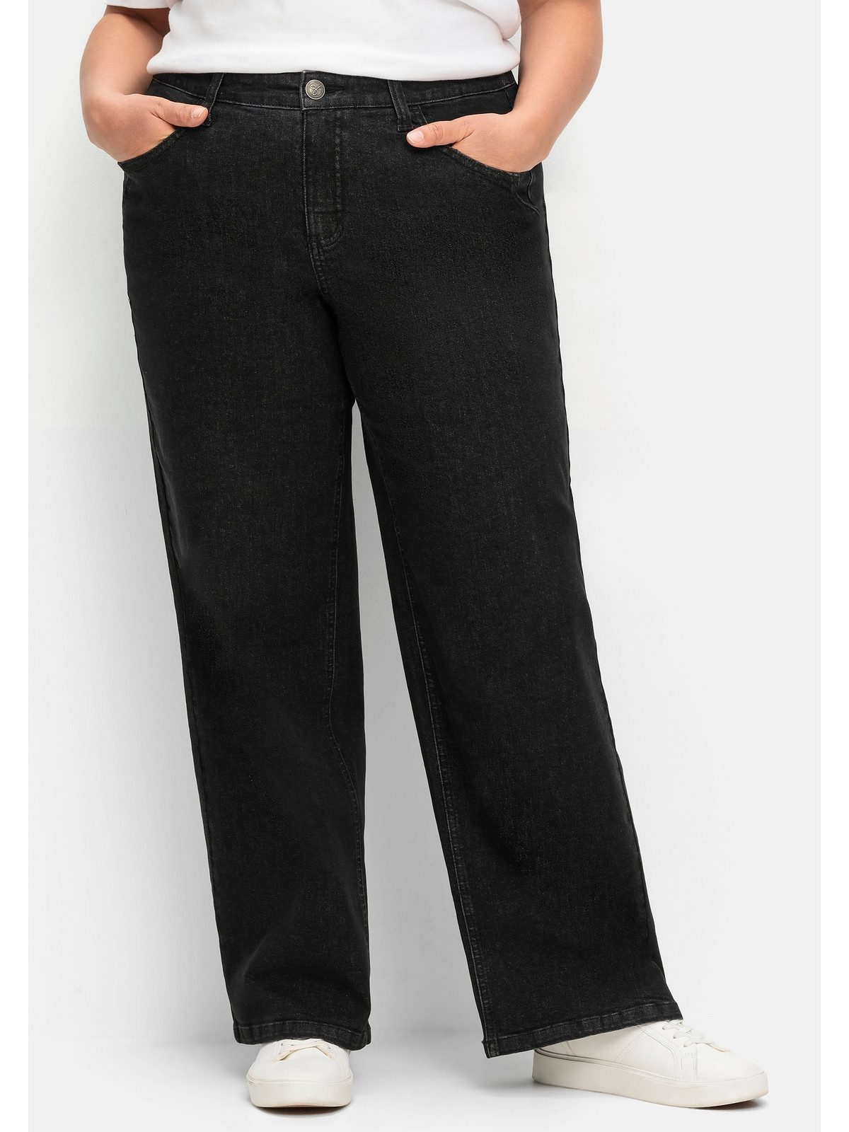 Sheego Weite Jeans Große Größen ELLA für kräftige Oberschenkel und Waden