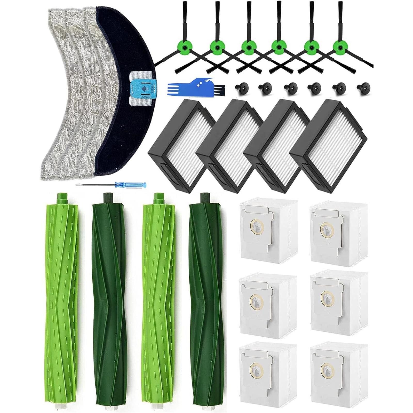 VERCO Reinigungsbürsten-Set Reinigungskit für iRobot, Roomba Combo J7 Plus, J9 Plus, (26-tlg), Ersatz Teile Set Wartungskit Filter Seitenbürste Zubehör Bürste