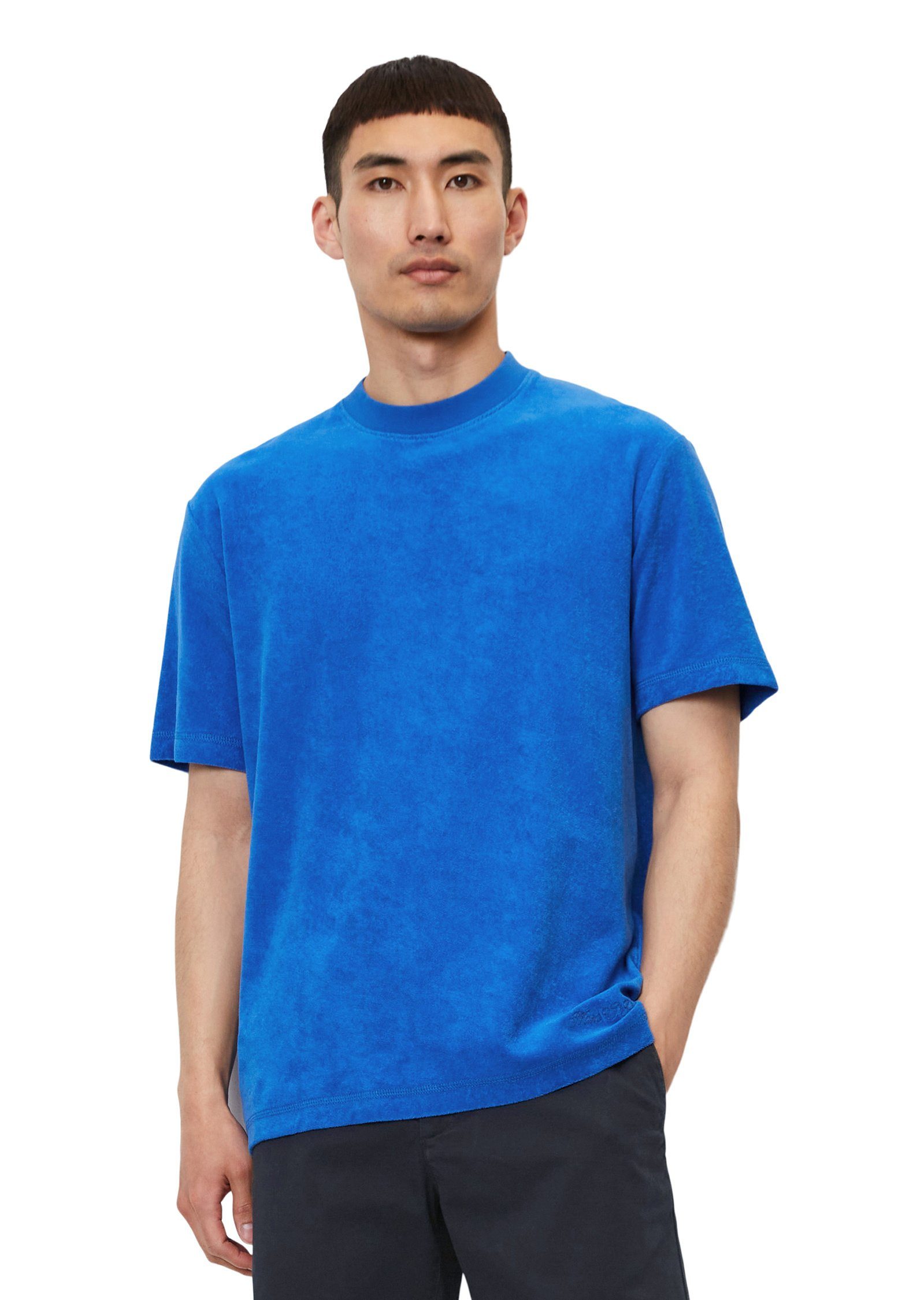 Marc O'Polo T-Shirt Herren T-Shirt (1-tlg), Sportlicher, gerippter Rundhals