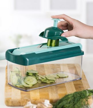 Genius Gemüsehobel Nicer Dicer Fusion Slicer, (passend zum Nicer Dicer Fusion), Verstellbarer Hobel mit V-Klinge aus Edelstahl