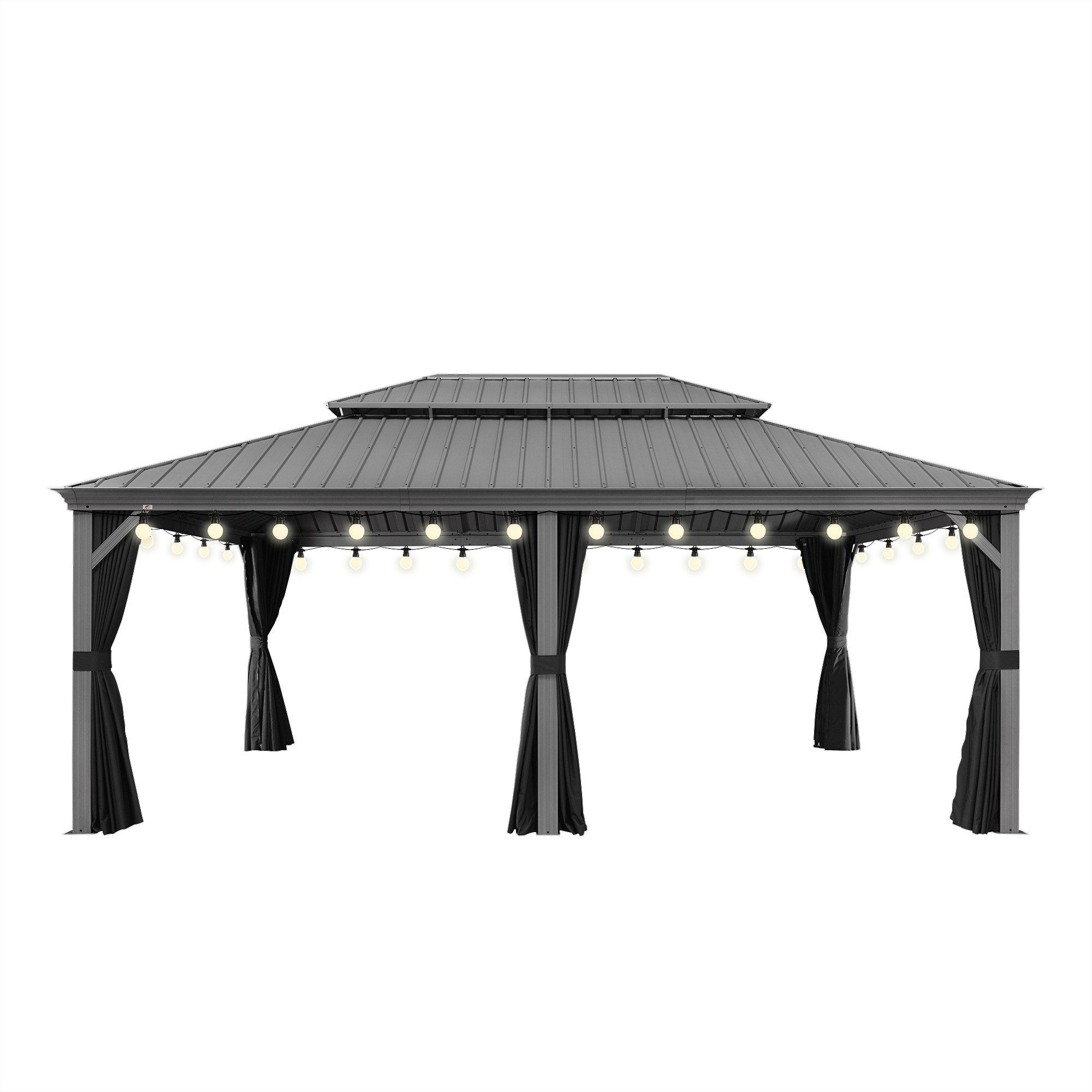PURPLE LEAF Pavillon Hardtop Aluminium Gazebo günstig online kaufen