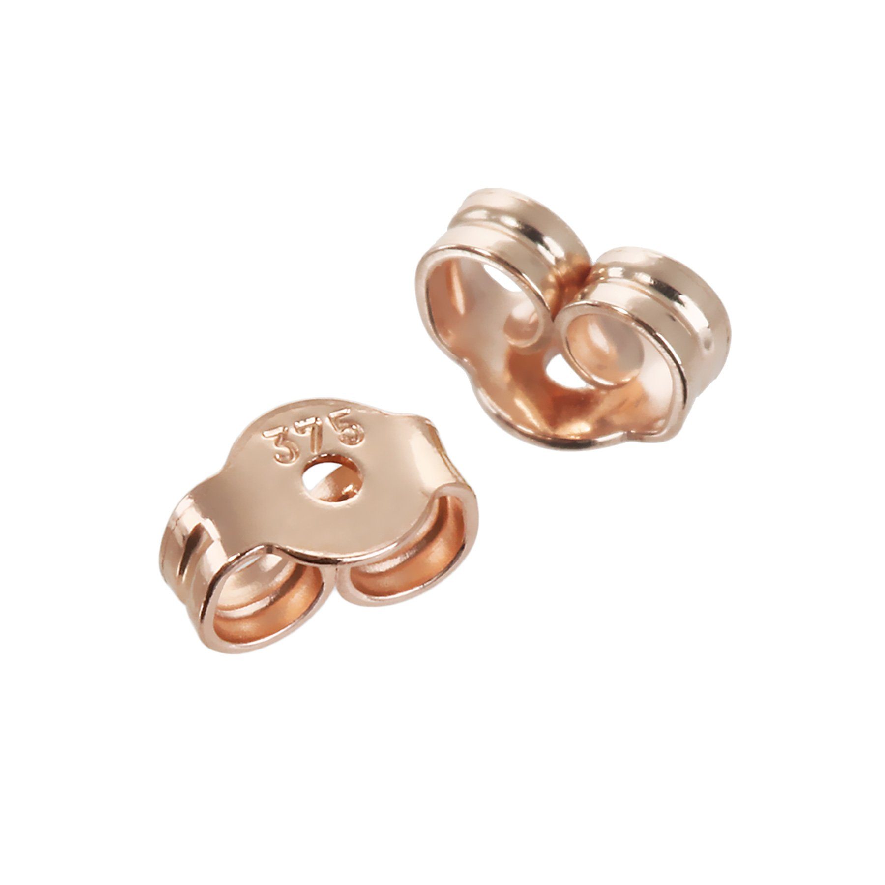 NKlaus Ohrstecker-Verschluss 1 Paar 375 9 Karat Rotgold 3,0mm Gegenstecker Butt (1 Paar)