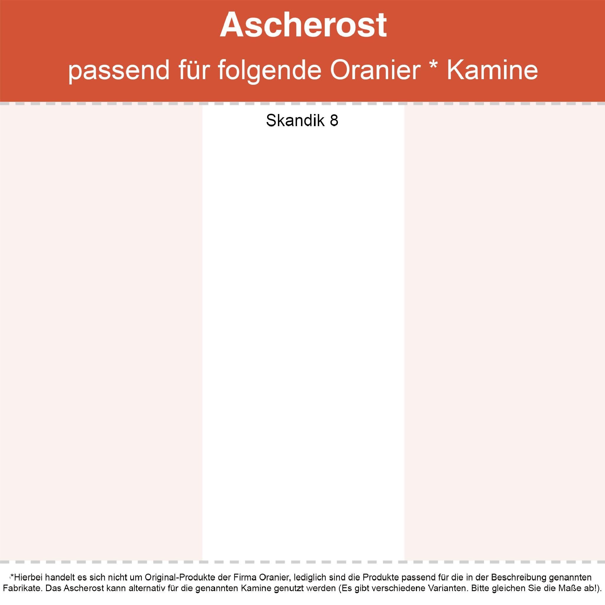 Feuerfest 123 GmbH Grillrost Kaminrost / Stehrost 420x80x4mm passend für Oranier Skandik 8**
