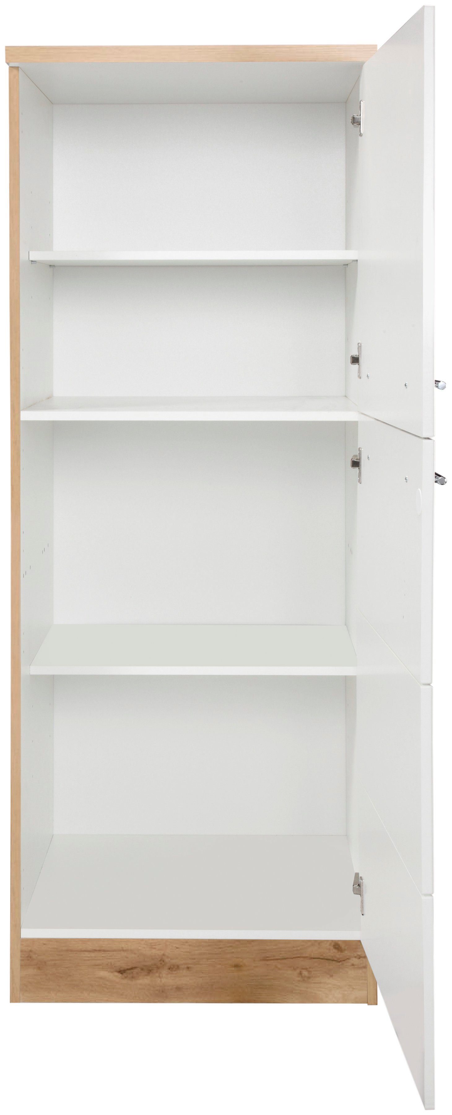 KOCHSTATION Seitenschrank KS-Wien Breite 60 cm, Höhe 165 cm, Türanschlag wechselbar