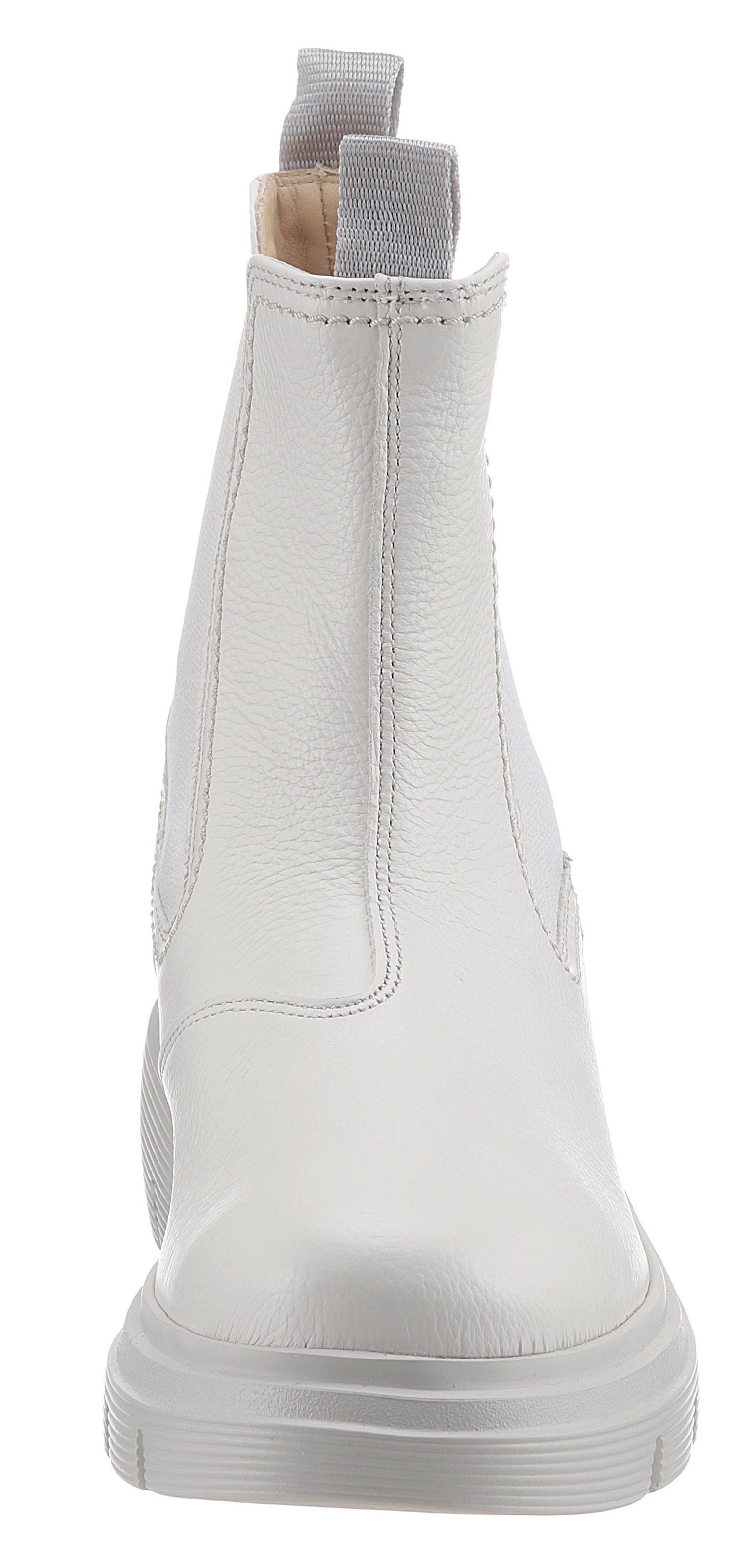 mit Green Chelseaboots Paul beidseitigen Ivory Stretcheinsatz