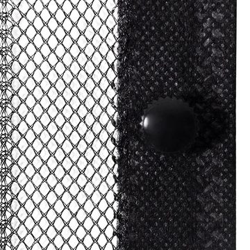 vidaXL Insektenschutz-Fensterrahmen Insektenschutz Türvorhänge 2 Stk mit Magnet Schwarz 220x110 cm