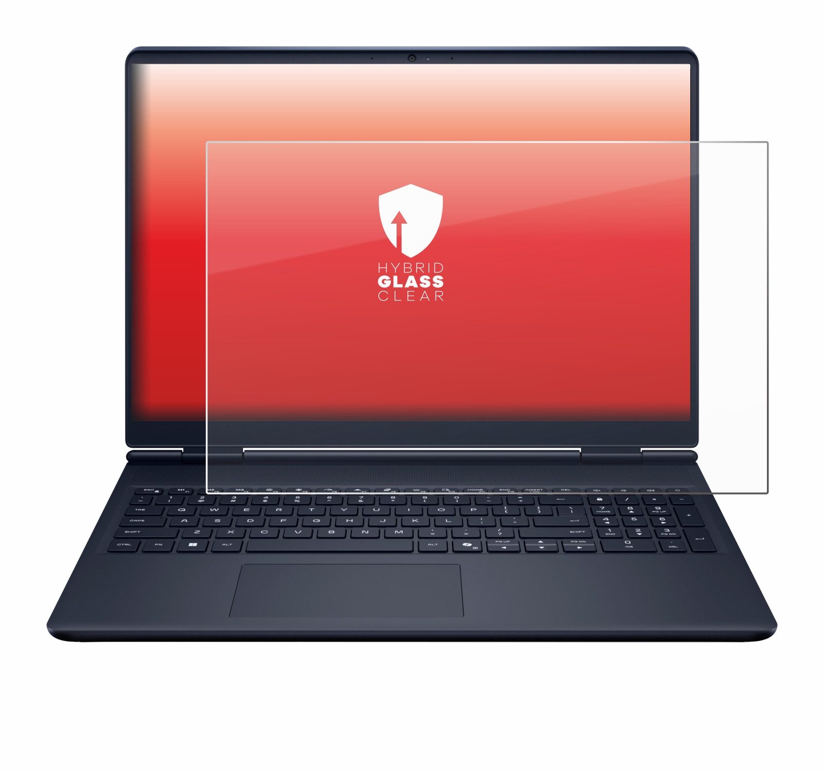 upscreen Displayschutzglas Folie für Alienware 16 Aurora AC16250, Schutzfolie Glas Panzer Display Schutz klar