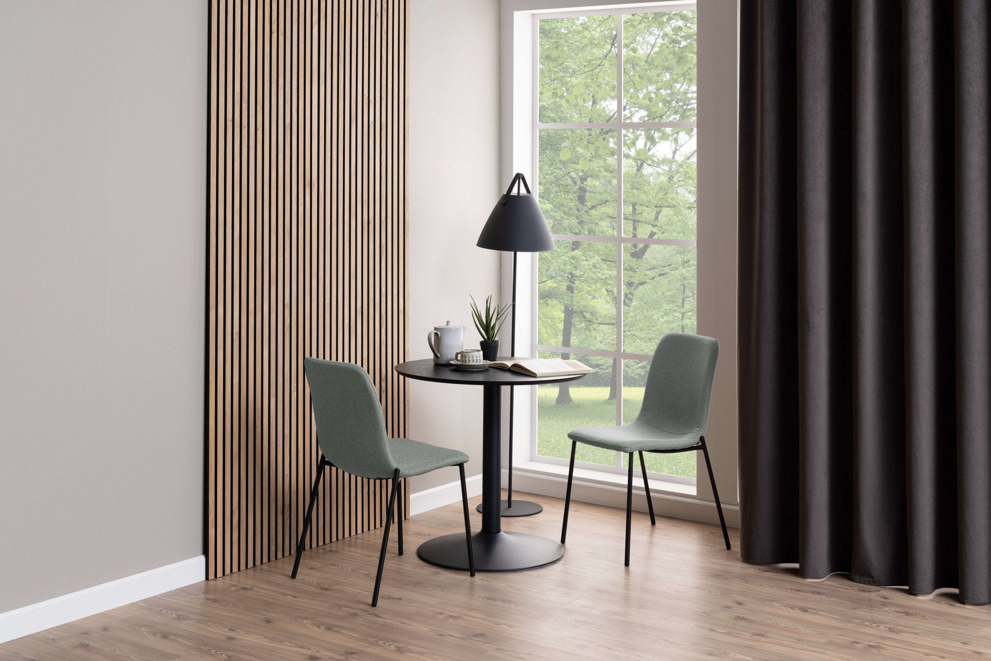 ACTONA GROUP Esstisch Ibiza, TOPSELLER!, großezügige Tischplatte, belastbar bis 100 kg (1-St., Tisch, Tulpentisch, OTTOs Choice), Cafetisch, Esstisch rund Ø 80 cm, Schwarz, mit Trompete Gestell