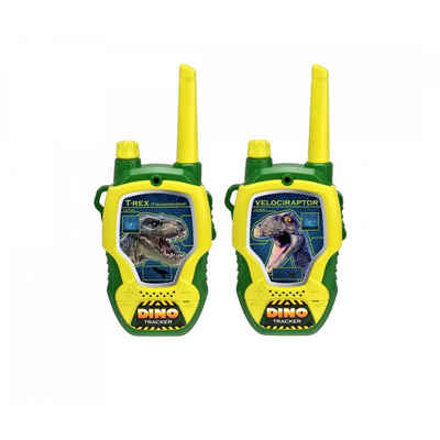 Dickie Toys Walkie Talkie Dino Patrol 201118200, (Set, 2-St., 2 Walkie-Talkies), Funkgeräte, 100 m Reichweite, Gelb / Grün, für Rollenspiel