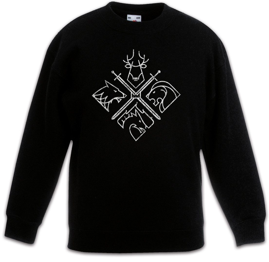 Urban Backwoods Sweatshirt House Emblems Kinderpullover Game Of Swords Haus Häuser Houses Thrones (1-tlg) Wolf Stark Deer Baratheon
