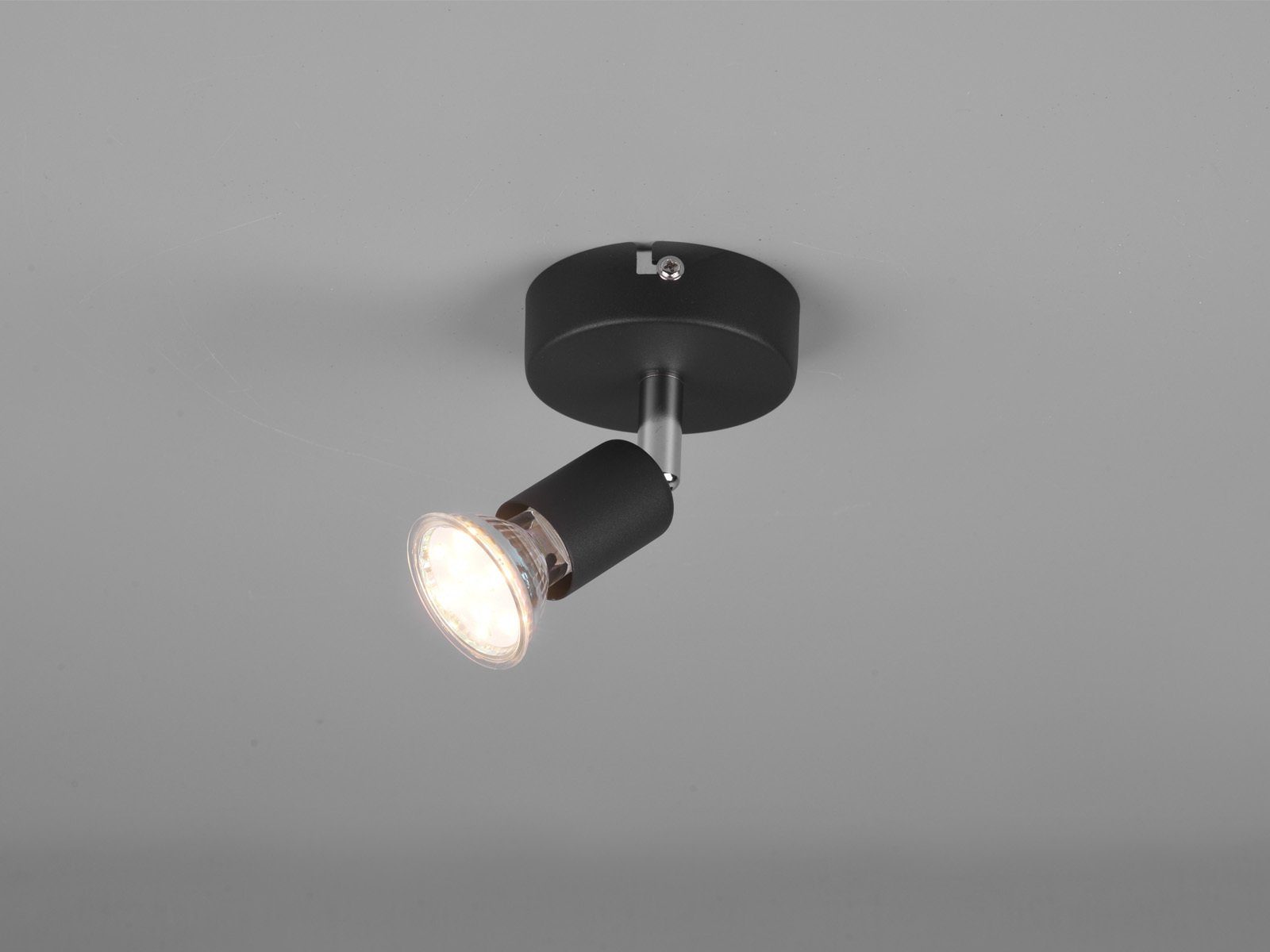 meineWunschleuchte LED matt Ø Bett Schwarz Schwarz, LED Wandlampe innen, wechselbar, Treppenhaus kleine Warmweiß, Wandstrahler, & schwenkbar 8cm