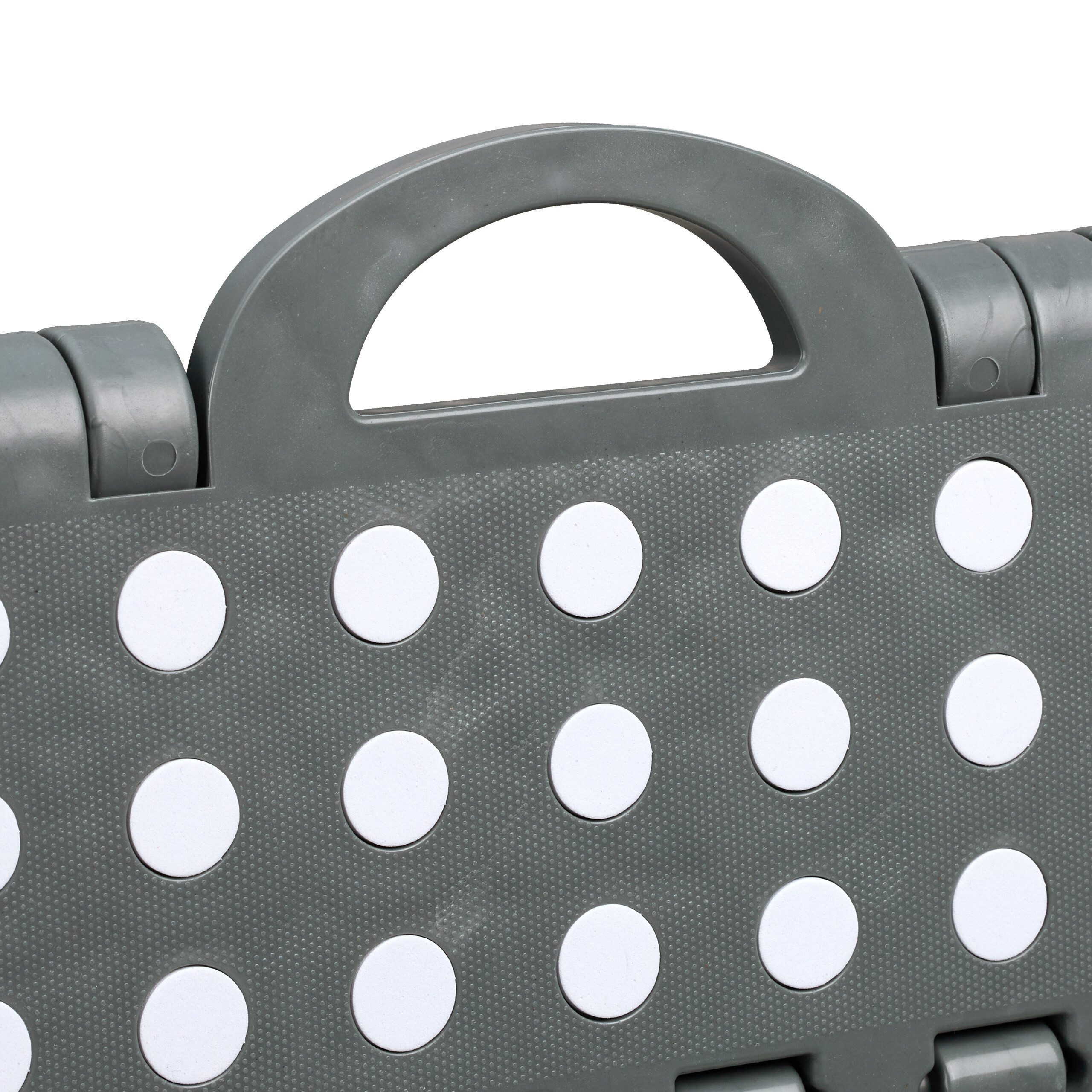 relaxdays Campinghocker Klapphocker faltbar XL hellgrau 4er Set (Set, 4er Set)