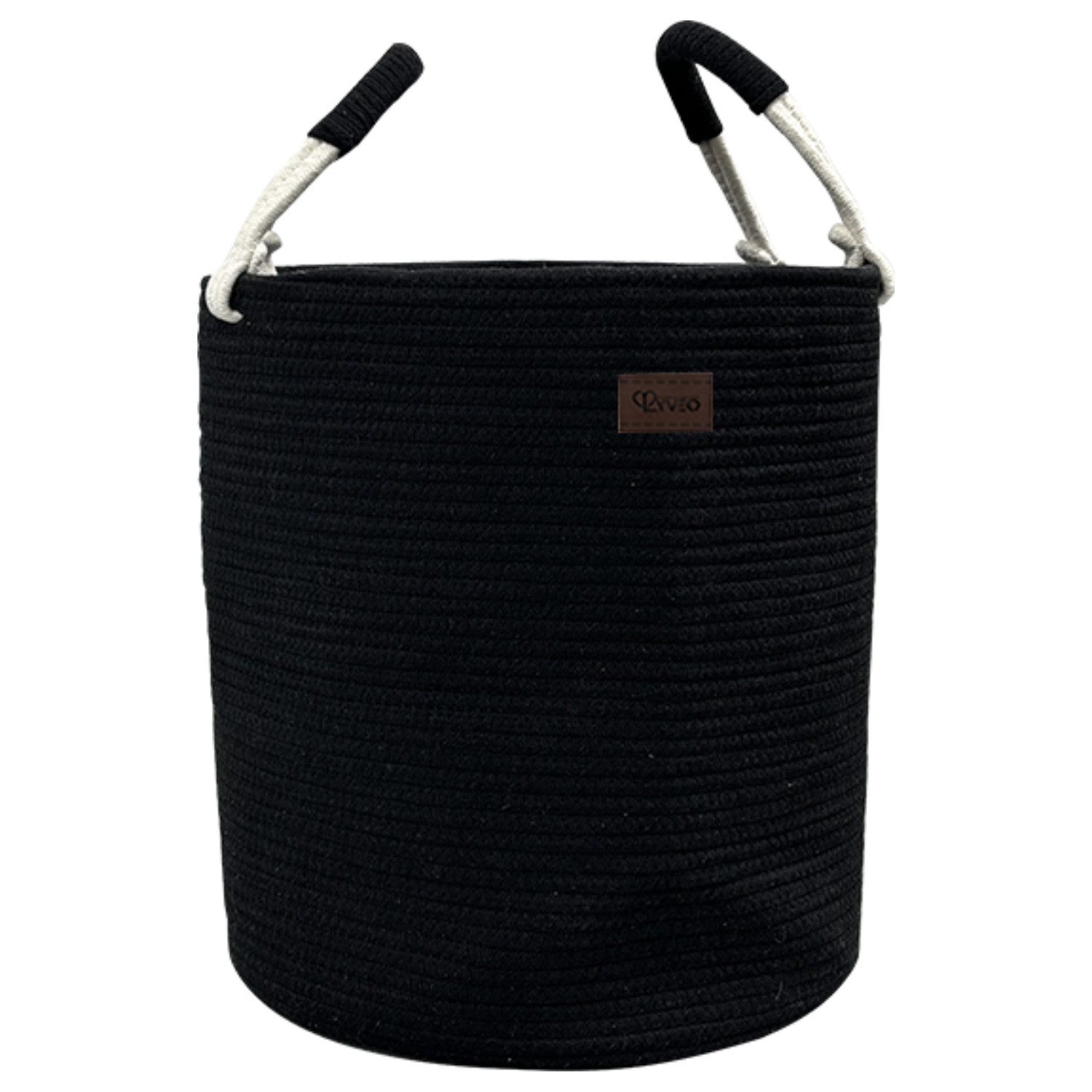 Lyveo Wäschekorb aus Baumwolle 40 L / 58 L Wäschesammler Aufbewahrungskorb mit Griff, Wäschebehälter für Kleidung, Decken, Spielzeug