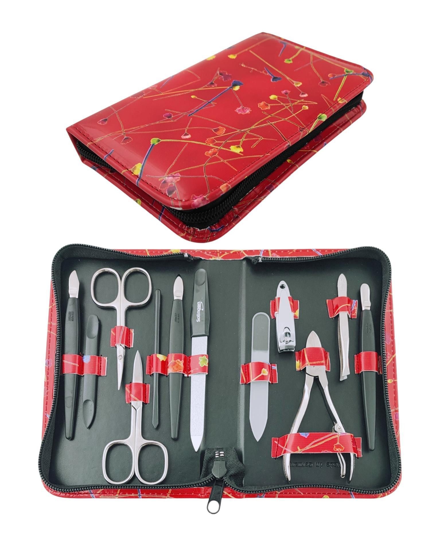 EloModa Maniküre-Kosmetik-Etui Maniküre Pediküre Set 12-teilig Solingen Qualität Made in Germany –, 12 tlg., Made in Germany