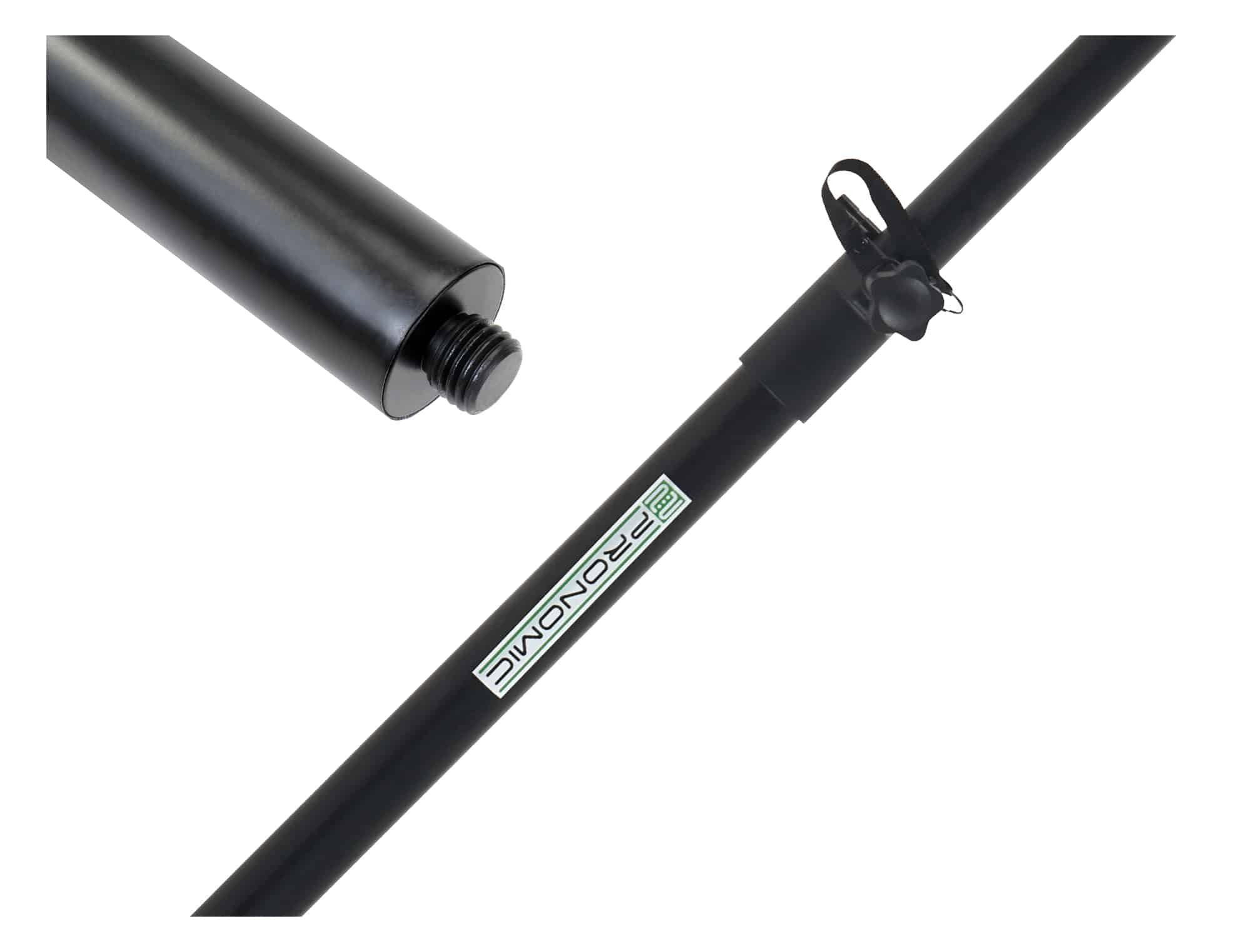 Pronomic Lautsprecherständer Distanzstange - Distanzrohr Stahl mit M20-Gewinde, (1-tlg., Höhenverstellbar von 75-135 cm, max. Belastbarkeit: 40 kg)