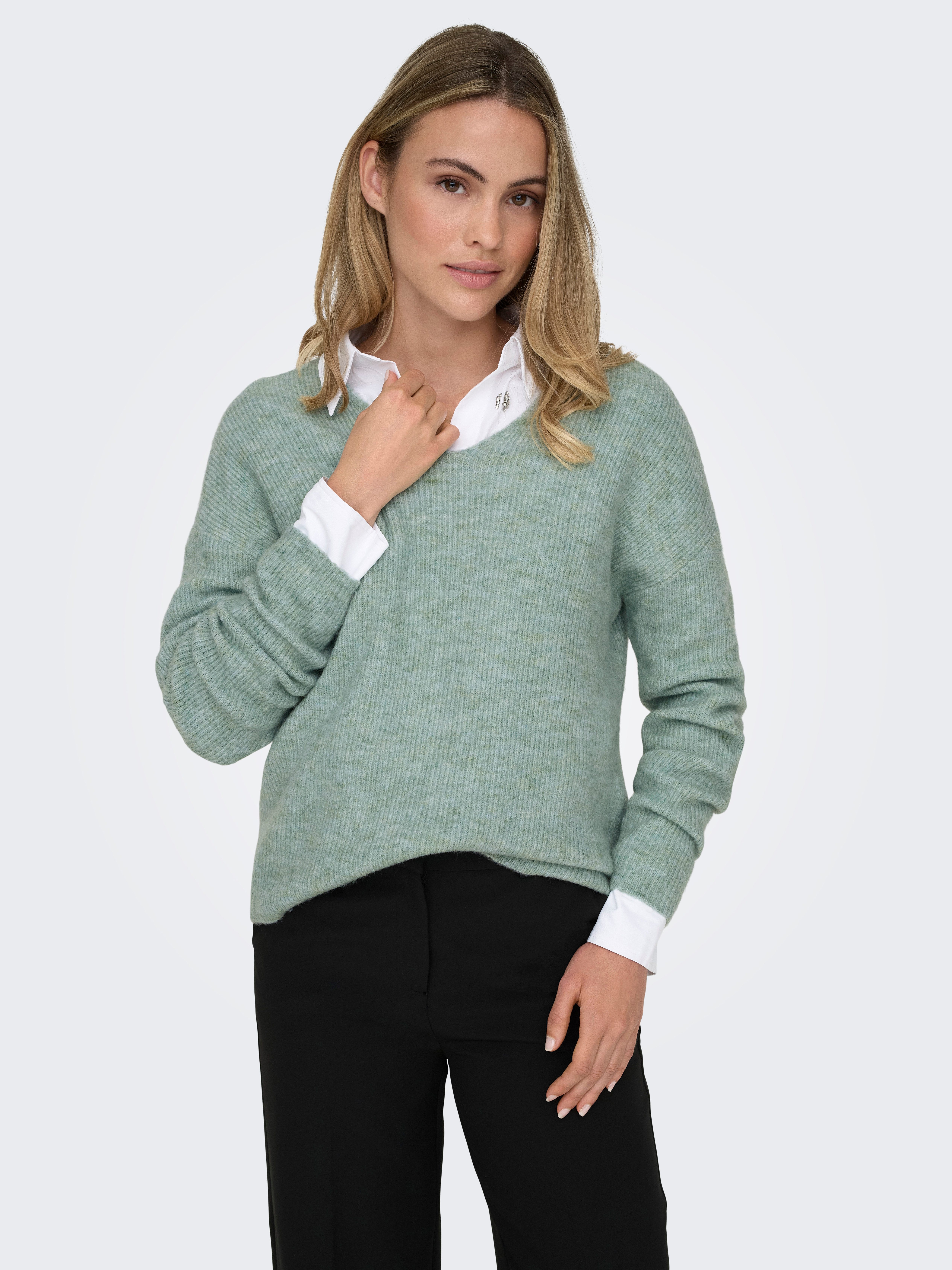 ONLY V-Ausschnitt-Pullover ONLCAMILLA V-NECK L/S PULLOVER KNT NOOS günstig online kaufen