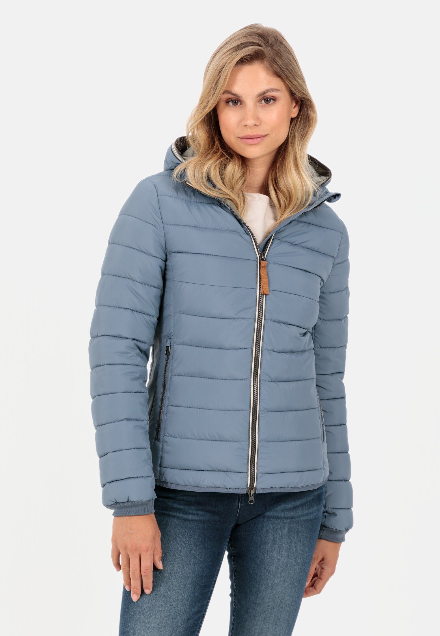 Kapuze Blau mit abnehmbarer Steppjacke camel active