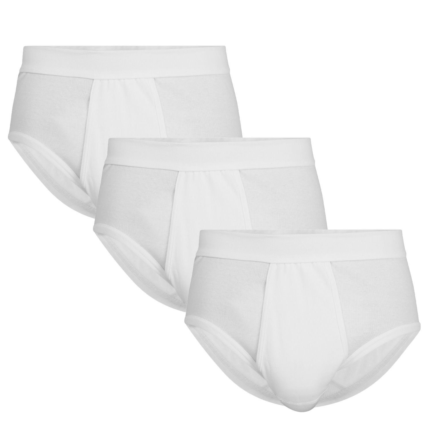 GÖTZBURG Slip 3er Pack Herren Slips (3-St) Feinripp Qualität Baumwolle | Klassische Slips