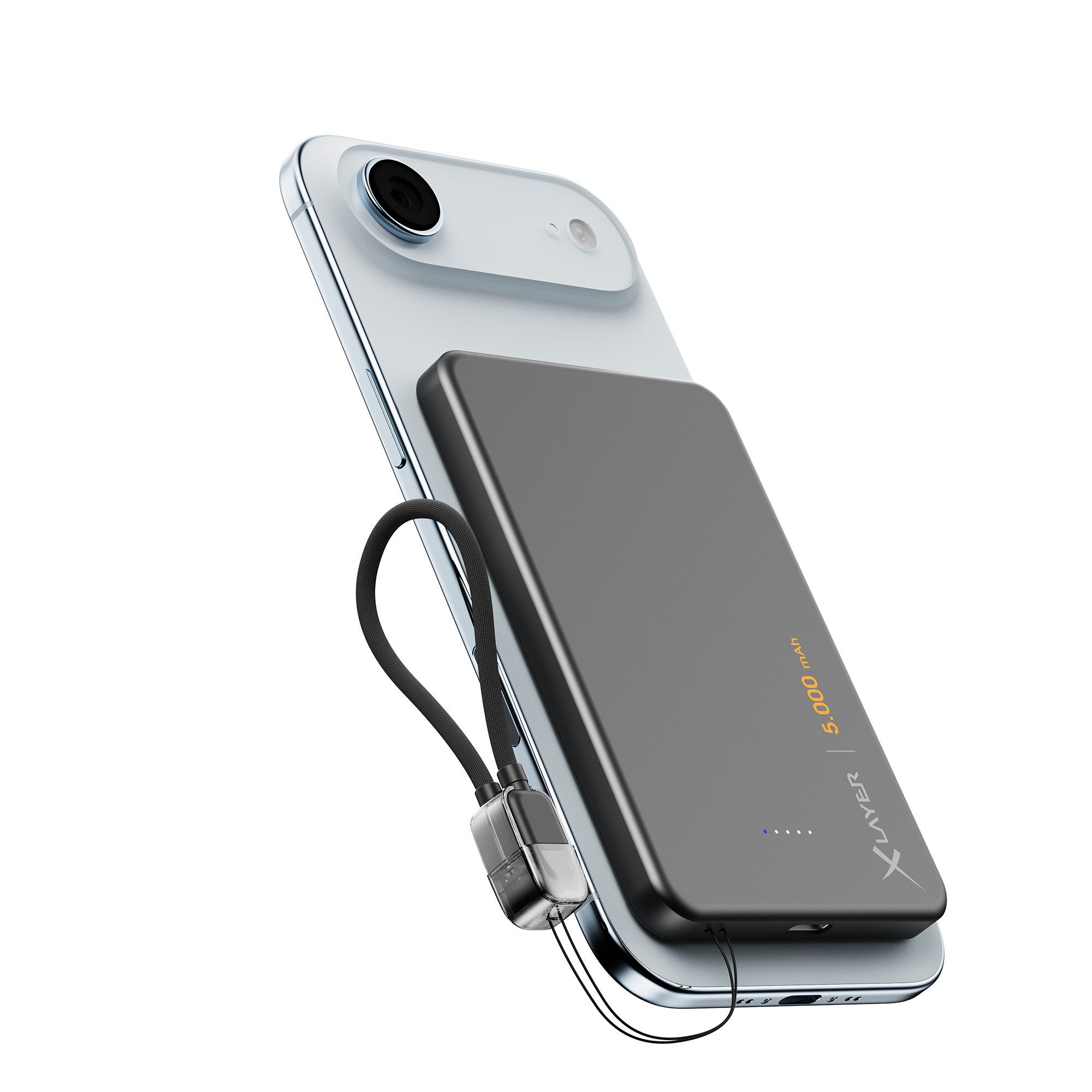 XLAYER MagFix Pro 5000 mAh Wireless I Magsafe I Ultra Slim PD 20W Magnetisch Powerbank
