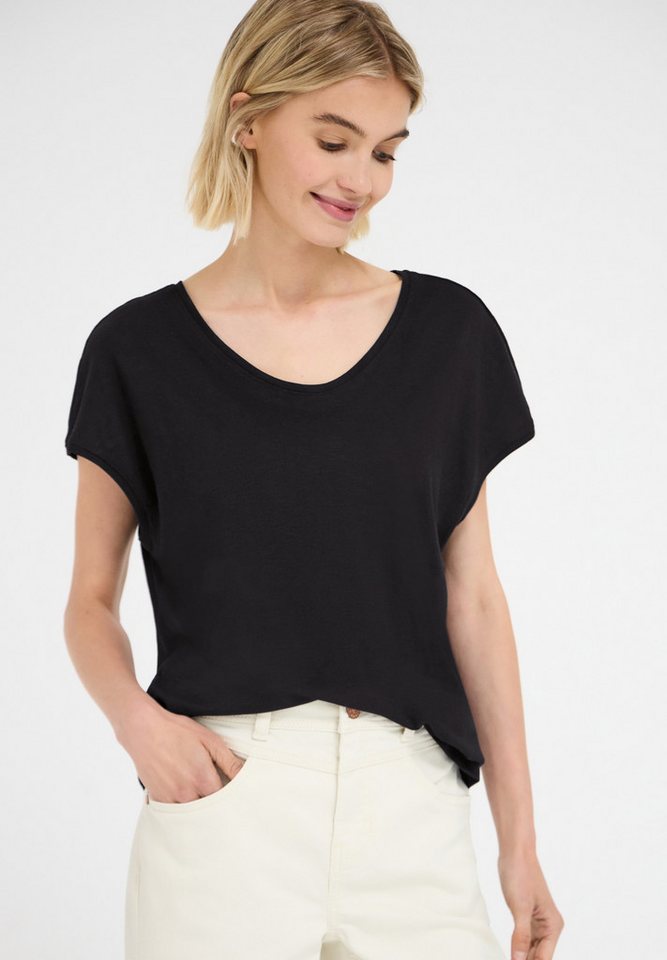 STREET ONE STUDIO V-Shirt im soften Baumwoll-Mix