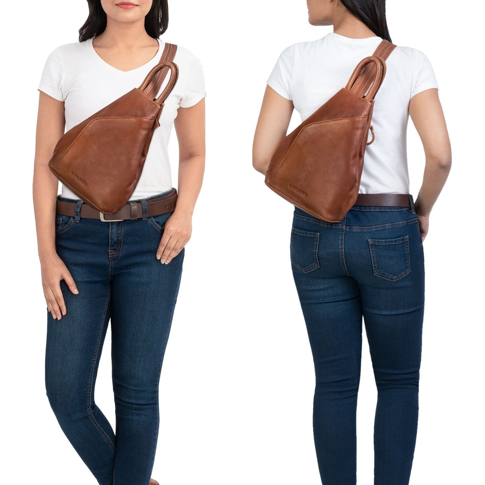 STILORD Cityrucksack "Lyanna" Sling Bag Damen Crossbody Rucksack 2-in-1 Led günstig online kaufen