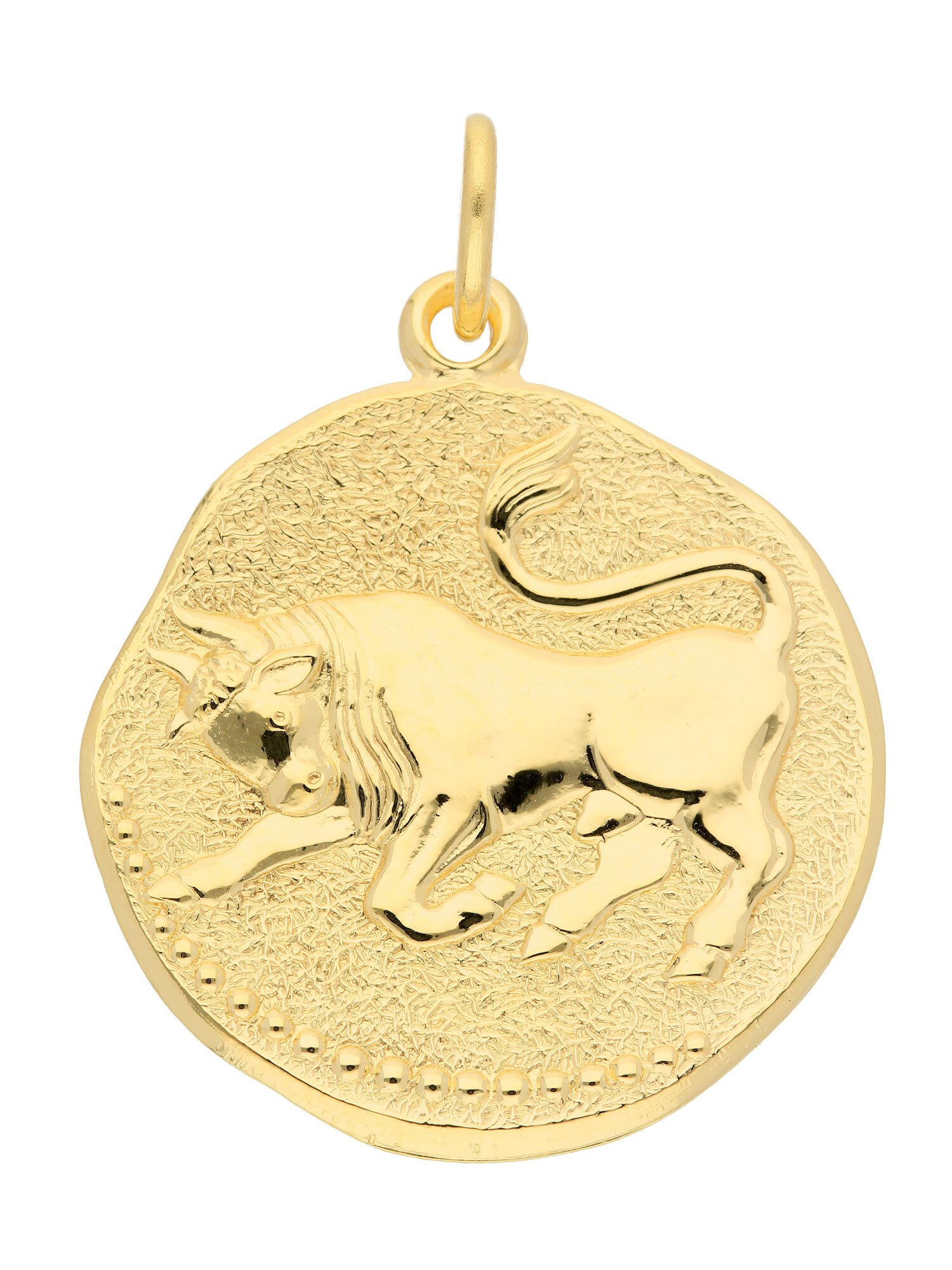 Kettenanhänger 333 Gold Sternzeichen Anhänger Stier Ø 18,2 mm