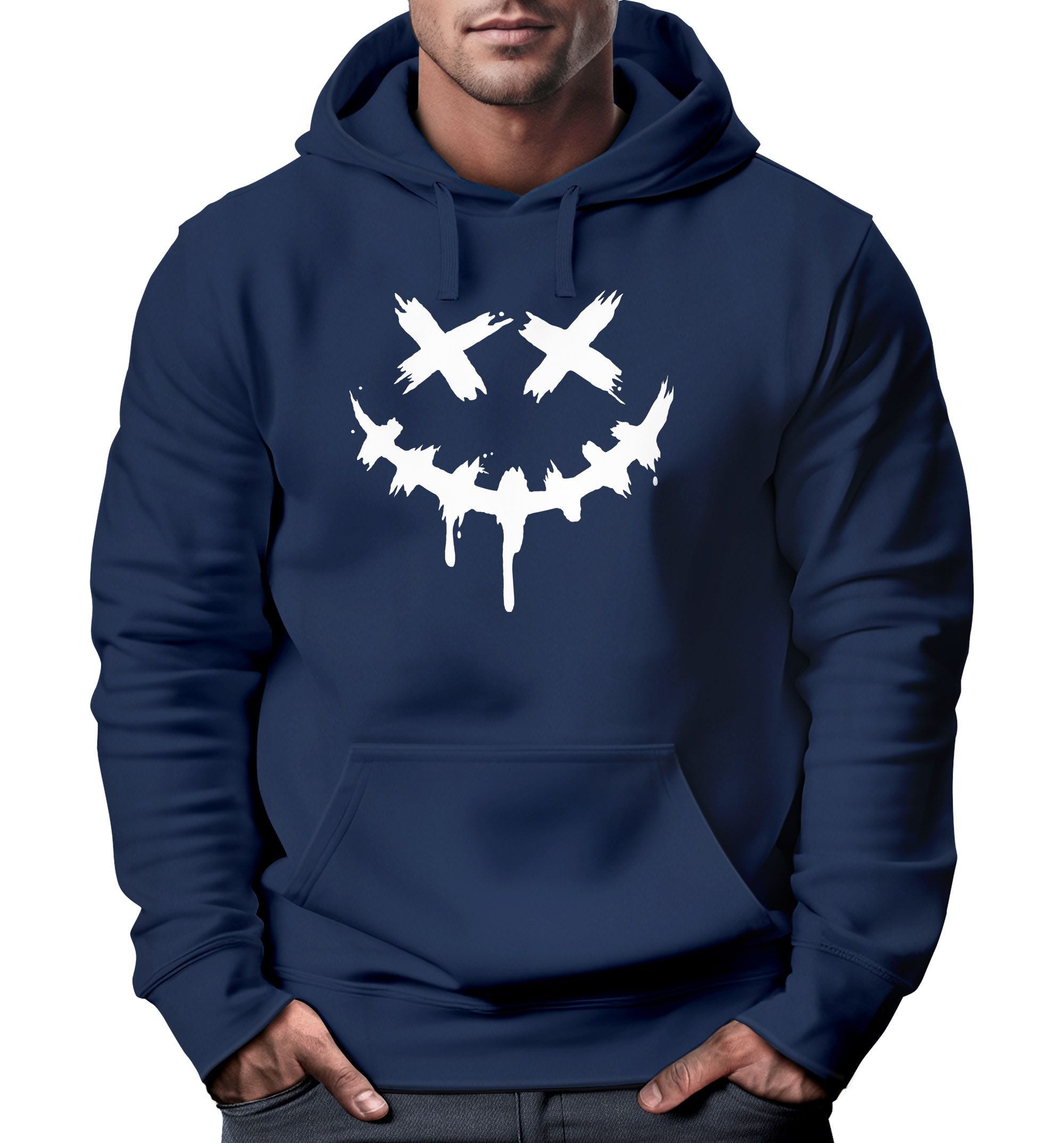 Neverless Hoodie Hoodie Herren Bedruckt Techwear günstig online kaufen