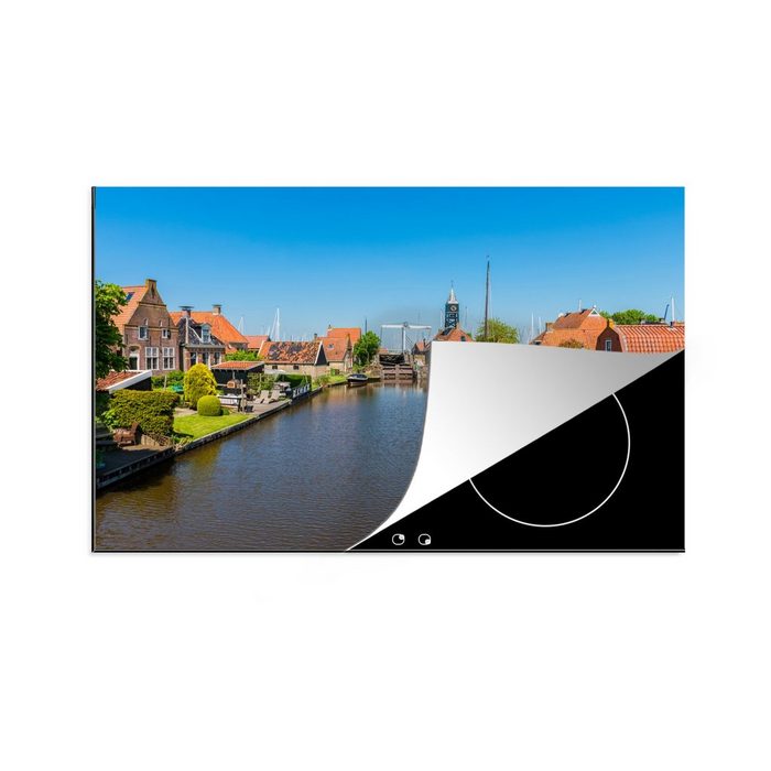 MuchoWow Herdblende-/Abdeckplatte Graben durch Hindeloopen in Friesland Vinyl (1 tlg) induktionskochfeld Schutz für die küche Ceranfeldabdeckung