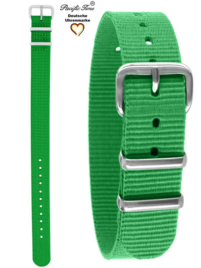 Pacific Time Часыarmband Wechselarmband Textil Nylon 16mm, Gratis Versand