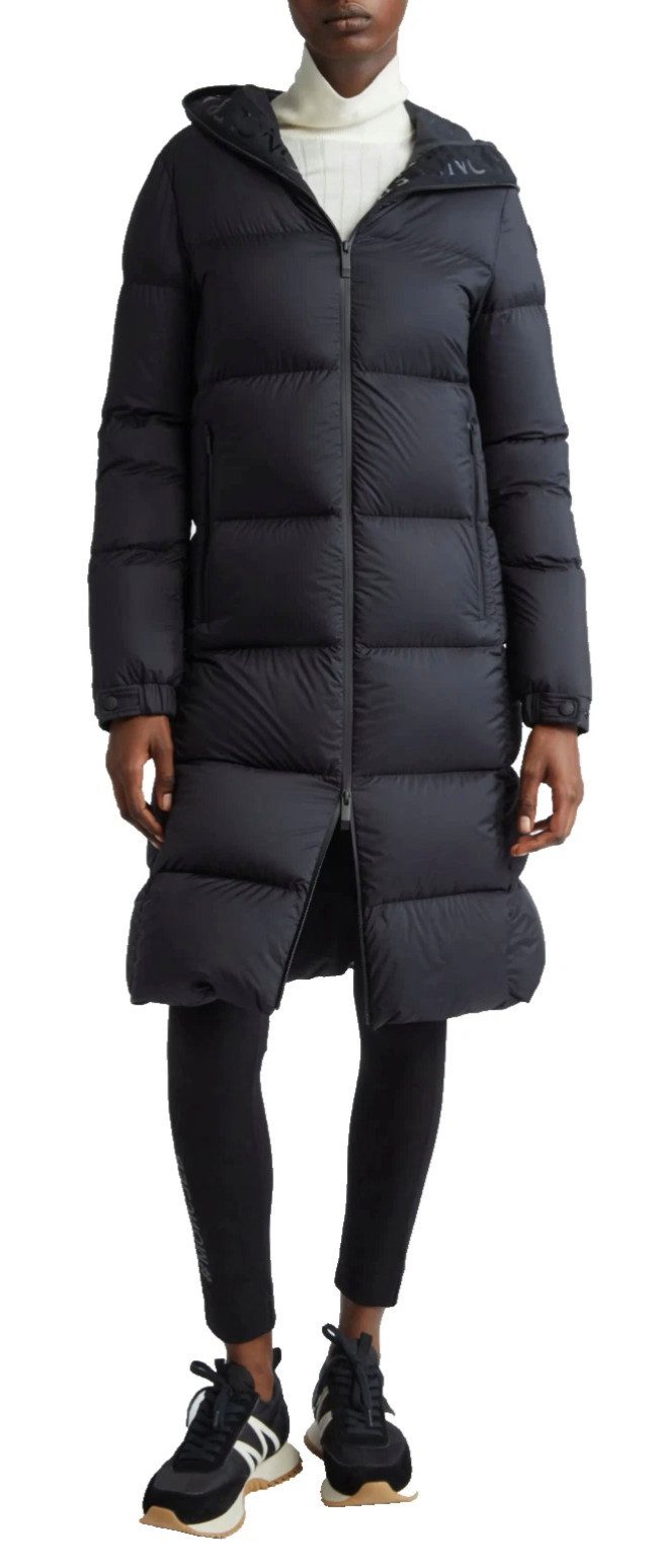 MONCLER Daunenmantel Arredoun Long Fit Parka mit Kapuze Elastischer Logobund am Rücken für perfekte Passform