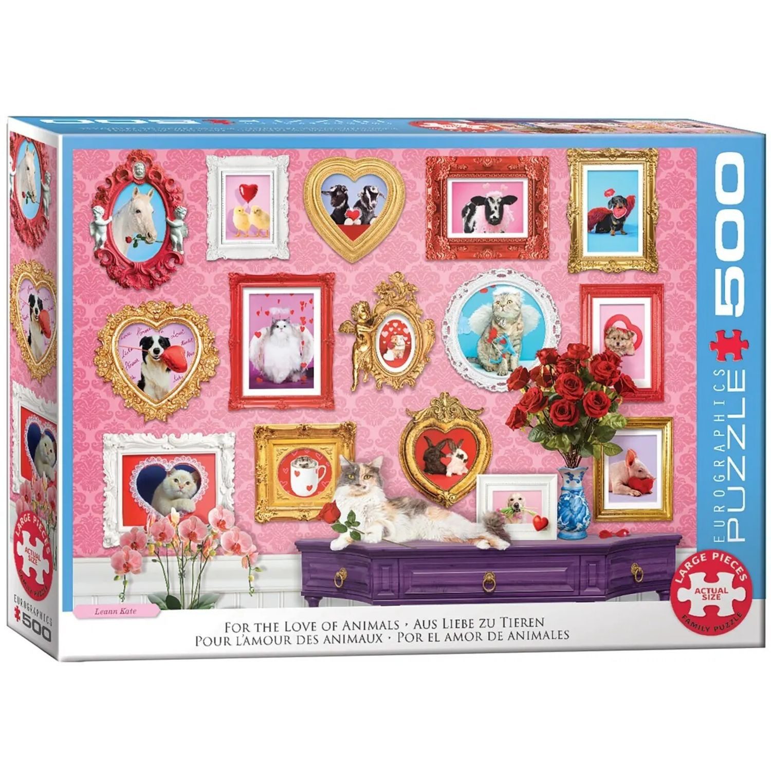 EUROGRAPHICS Puzzle Aus Liebe zu Tieren, 599 Puzzleteile