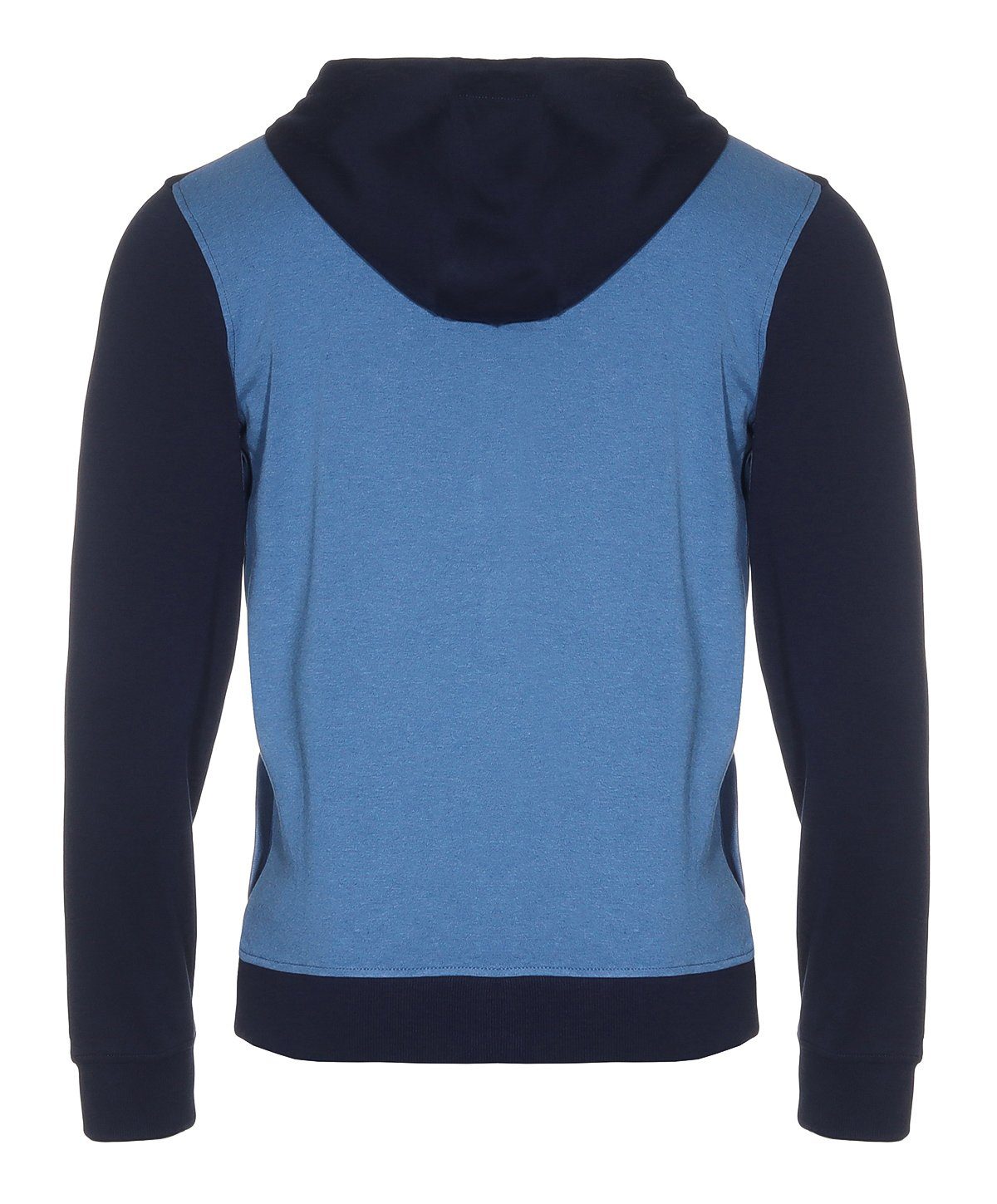 Hoodie - MARVELIS - (1-tlg) Fit - Hoodie Einfarbig Casual Dunkelblau/Hellblau