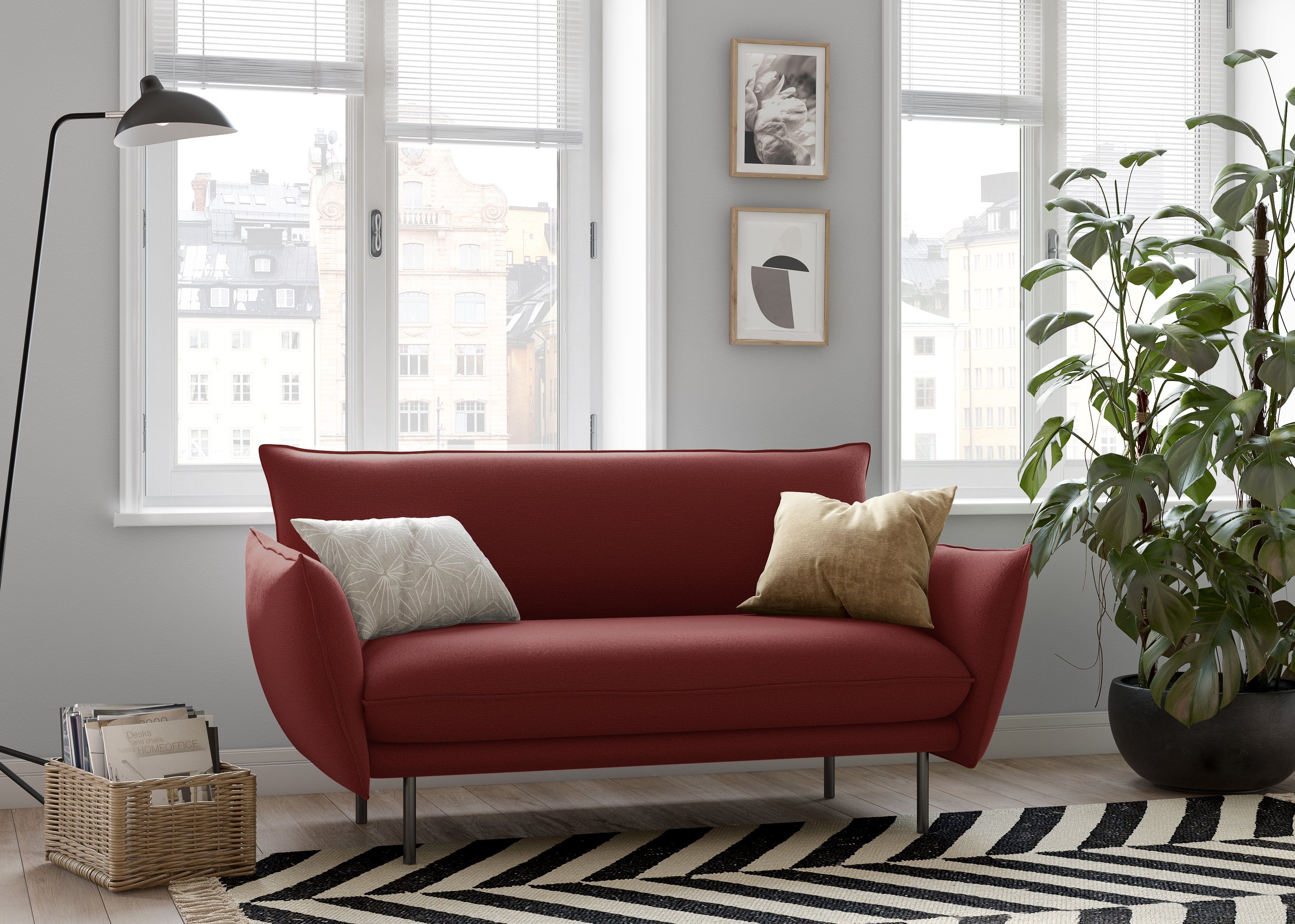 OTTO home 2-Sitzer Stine, Besonderes Design durch Kissenoptik und Keder