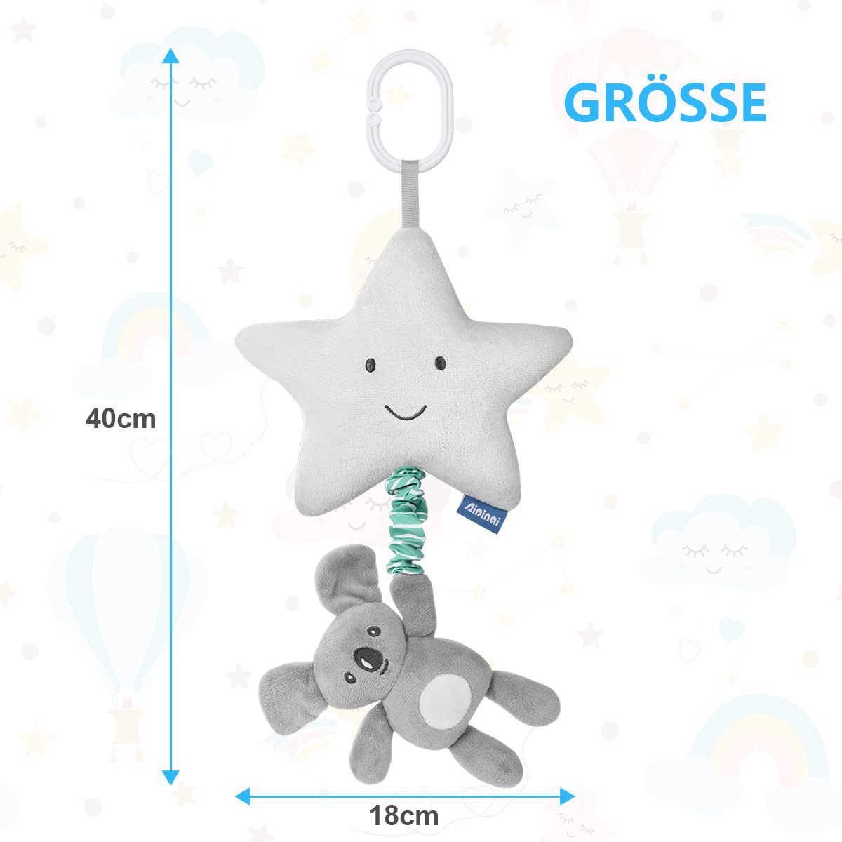 CLTYQ Mobile Babybettglockenspielzeug,Hängespielzeug für Neugeborene,Rasche günstig online kaufen