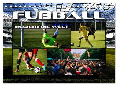CALVENDO Wandkalender »Fußball regiert die Welt (Tischkalender 2023 DIN A5 quer)«