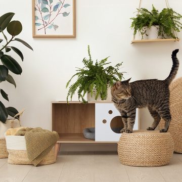 relaxdays Katzenzelt Katzenschrank mit Eingang