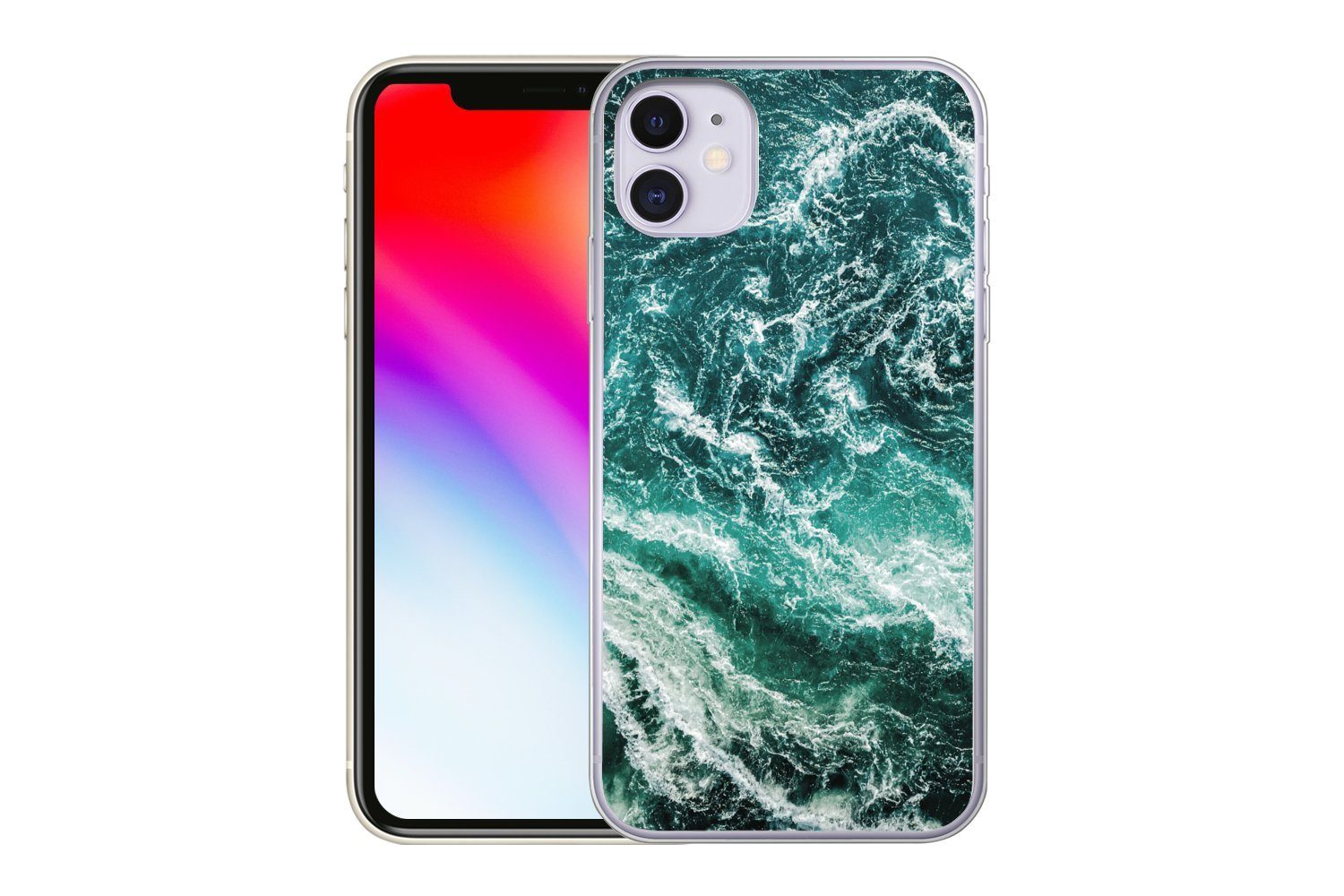 MuchoWow Handyhülle für Apple iPhone 11 Marmor - Gemustert - Natursteine, Smartphone-Bumper, Print, Handy Schutzhülle Dünn
