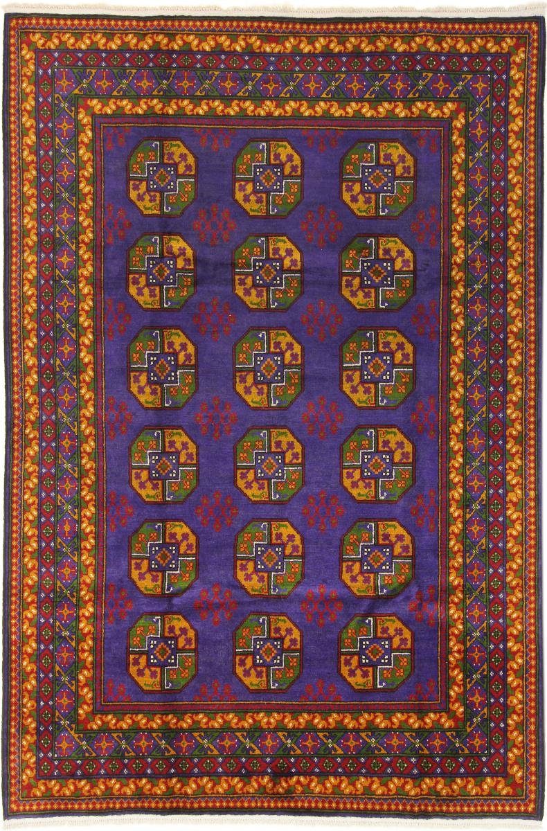 Orientteppich Afghan Akhche 196x301 Handgeknüpfter Orientteppich, Nain Trading, rechteckig, Höhe: 6 mm