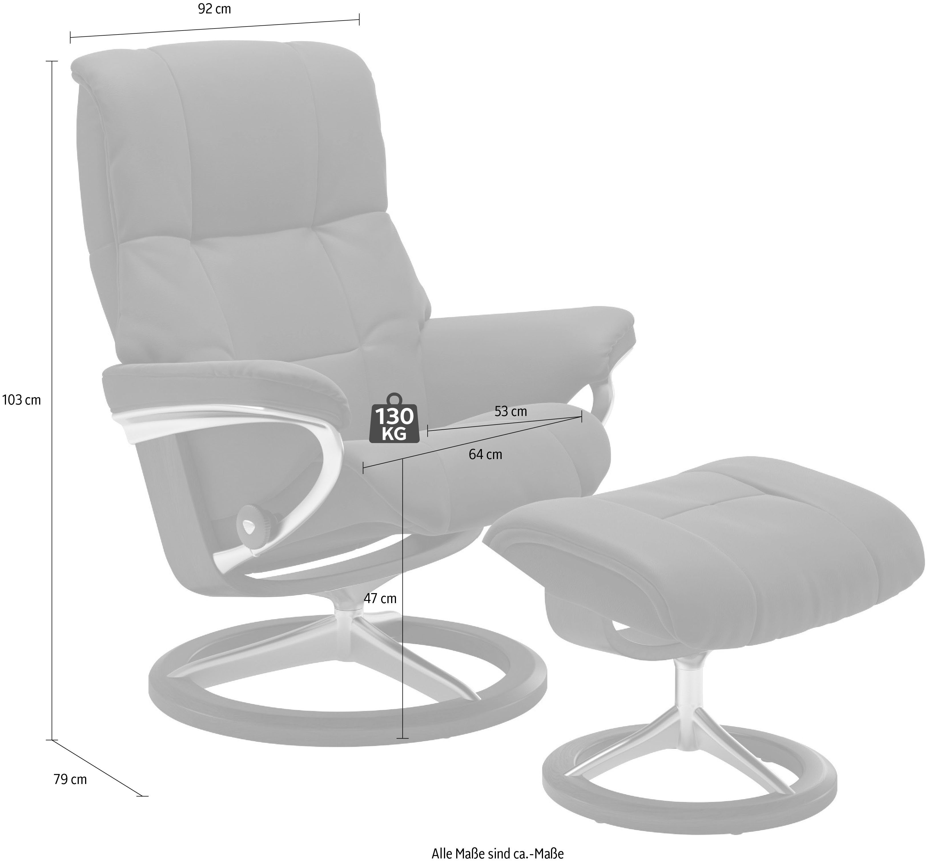 Stressless® Relaxsessel Mayfair, mit Signature Base, Größe S, M & L, Gestell Schwarz