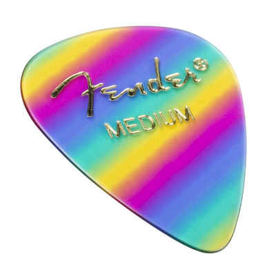 Fender Plektrum, Picks 351 Rainbow medium 12er Set Premium Celluloid - Plektren Set