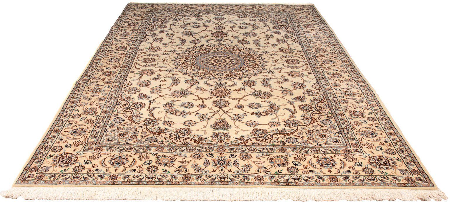 Orientteppich Perser - Nain - Royal - 337 x 210 cm - beige, morgenland, rechteckig, Höhe: 10 mm, Wohnzimmer, Handgeknüpft, Einzelstück mit Zertifikat