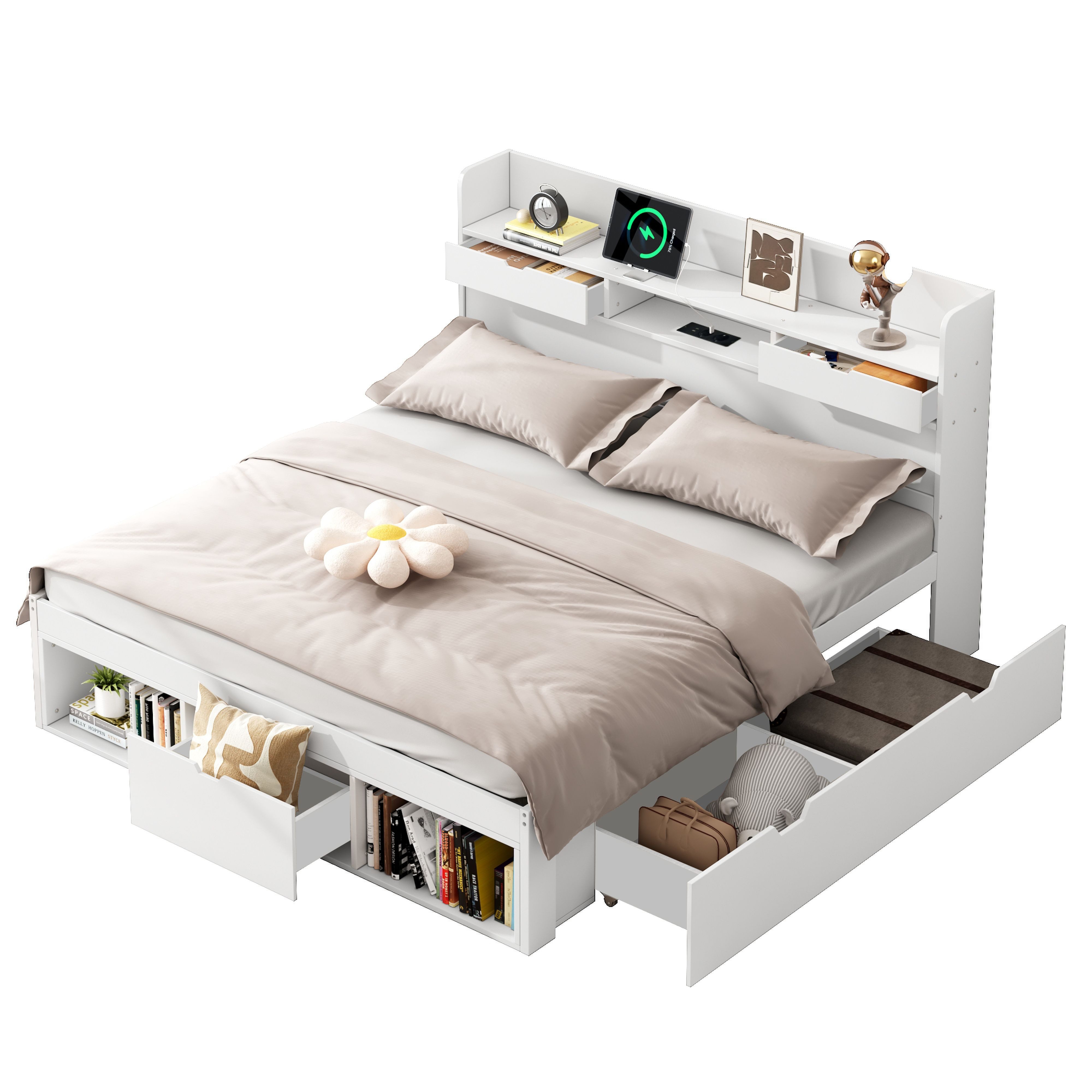 BlingBin Stauraumbett Kinderbett, Jugendbett Mit USB-port, günstig online kaufen