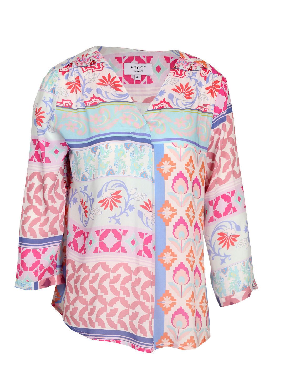 VICCI Germany Kurzarmbluse (1-tlg) mit V-Ausschnitt günstig online kaufen