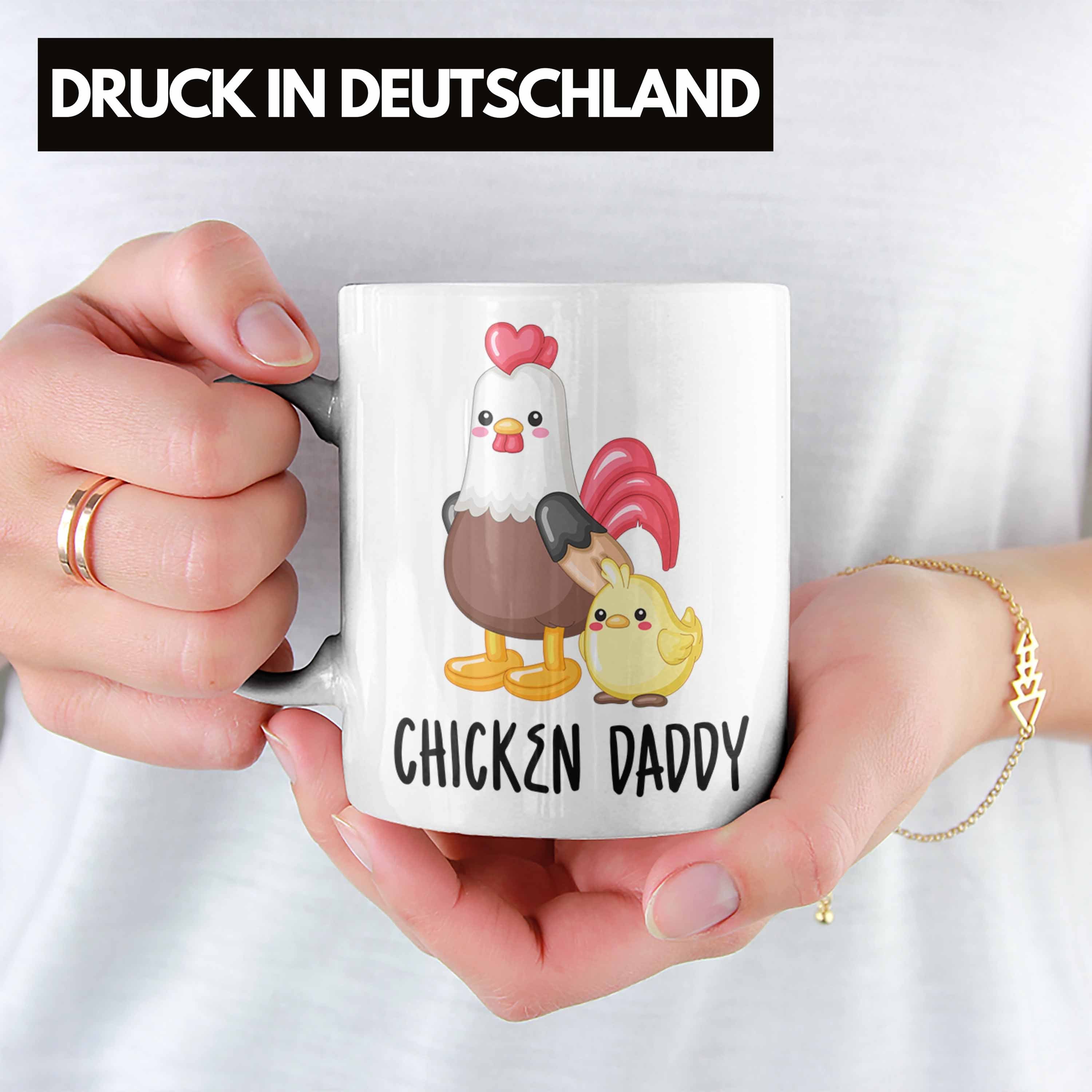 Geschenk Lustiges Bauer Landwirt Trendation Daddy" Weiss "Chicken Tasse für Tasse
