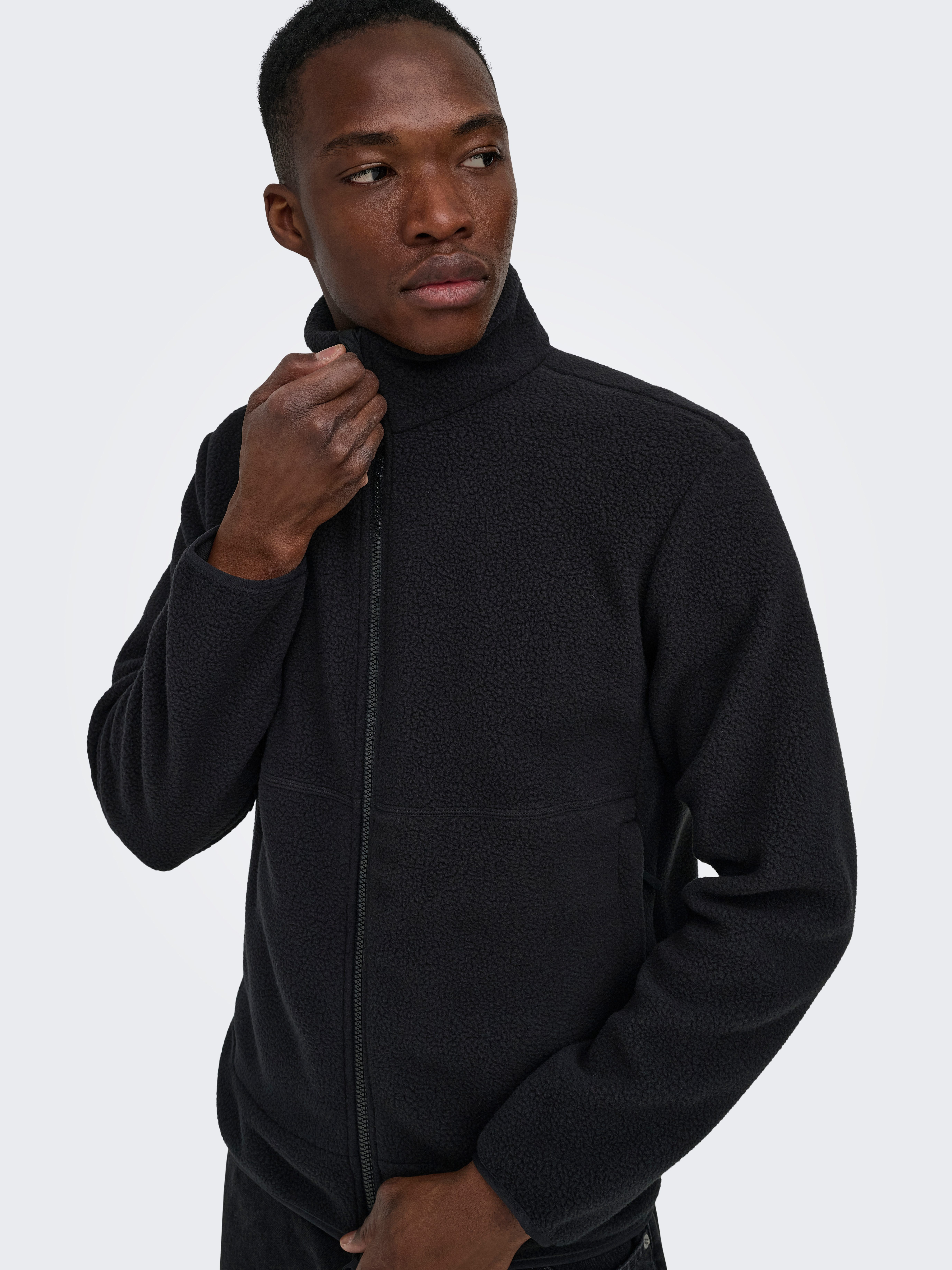 ONLY & SONS Fleecejacke ONSJASON PRTC FLEECE JACKET OTW NOOS Polyester, regular fit