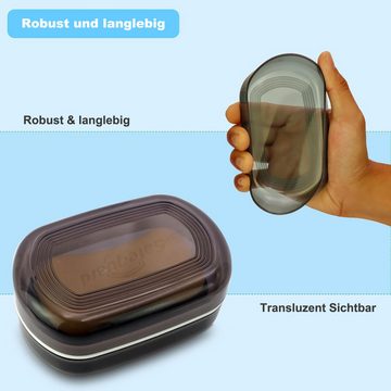 Coonoor Seifenhalter Tragbare Seifenkiste mit Deckel Reiseseifenkiste, Breite: 8 cm, Ø 12 cm, 2-St., Geeignet für Reisen Camping Fitnessstudio Badezimmer