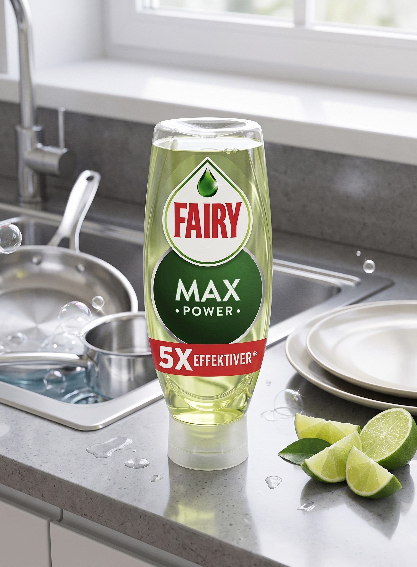 Fairy Fairy Handspülmittel Konzentrat Max Power Zitrone Geschirrspülmittel