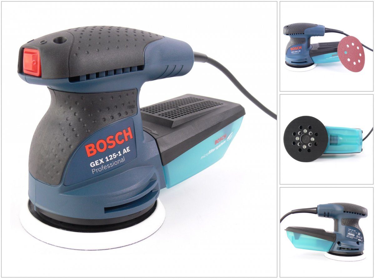 Bosch Professional Exzenterschleifer GEX 125-1 AE Exzenterschleifer 250 Watt 125 mm (0601387500)